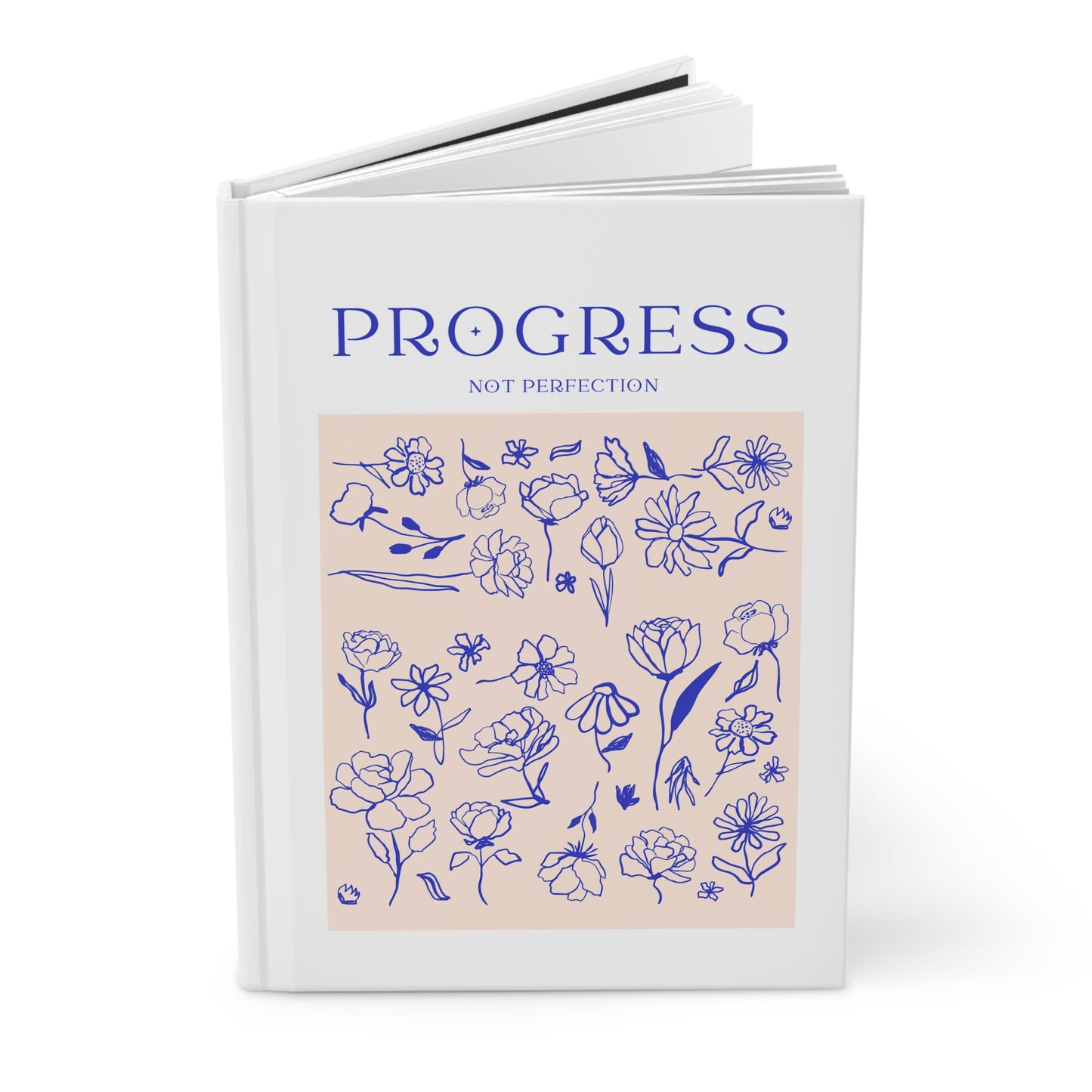 Progress Not Perfection Hardcover Journal - Matte - Sober, One Day at a Time, AA, Alcoholics Anonymous, Sobriety gift, Addiction Recovery