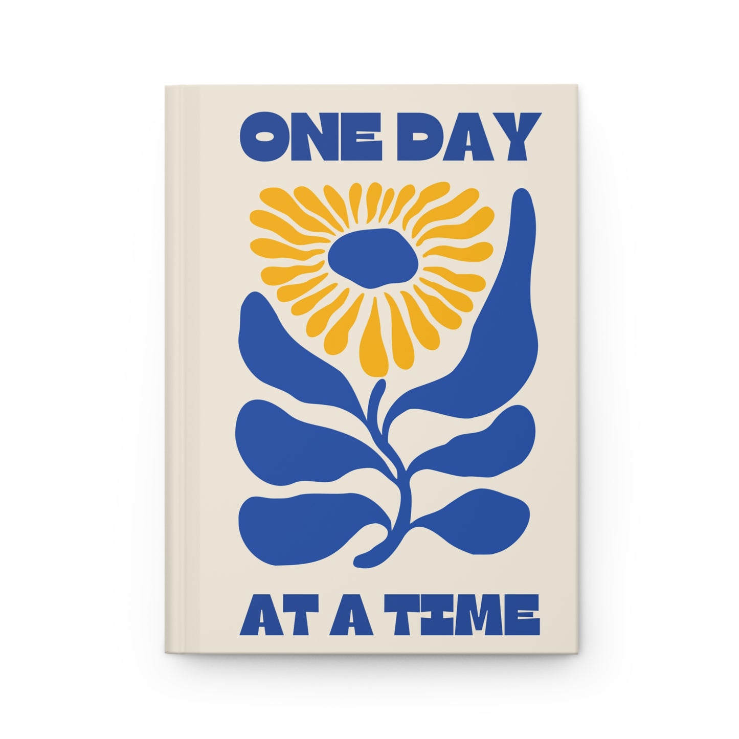 One Day At A Time Hardcover Journal - Matte - Sober, One Day at a Time, AA, Alcoholics Anonymous, Sobriety Gift, Addiction Recovery