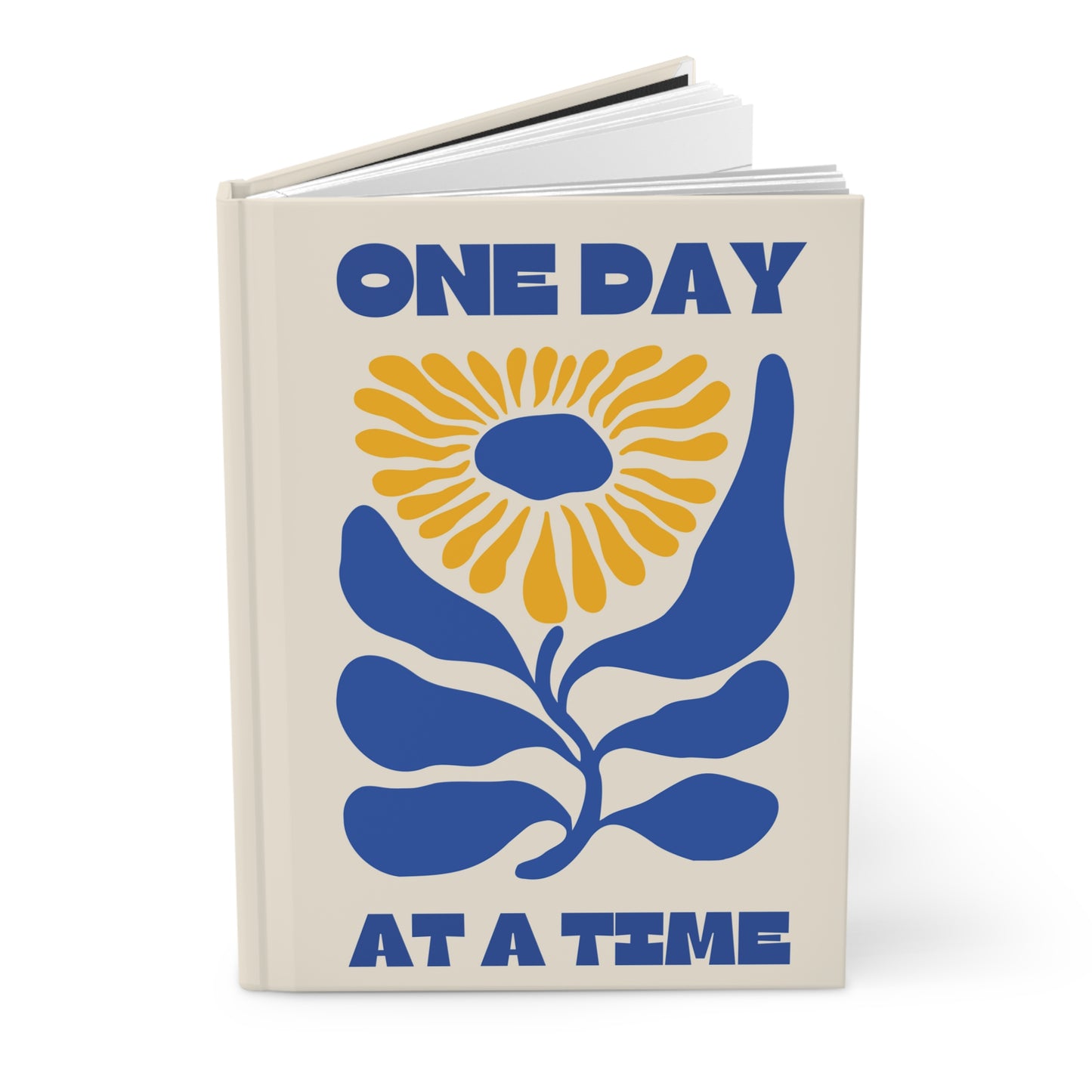 One Day At A Time Hardcover Journal - Matte - Sober, One Day at a Time, AA, Alcoholics Anonymous, Sobriety Gift, Addiction Recovery