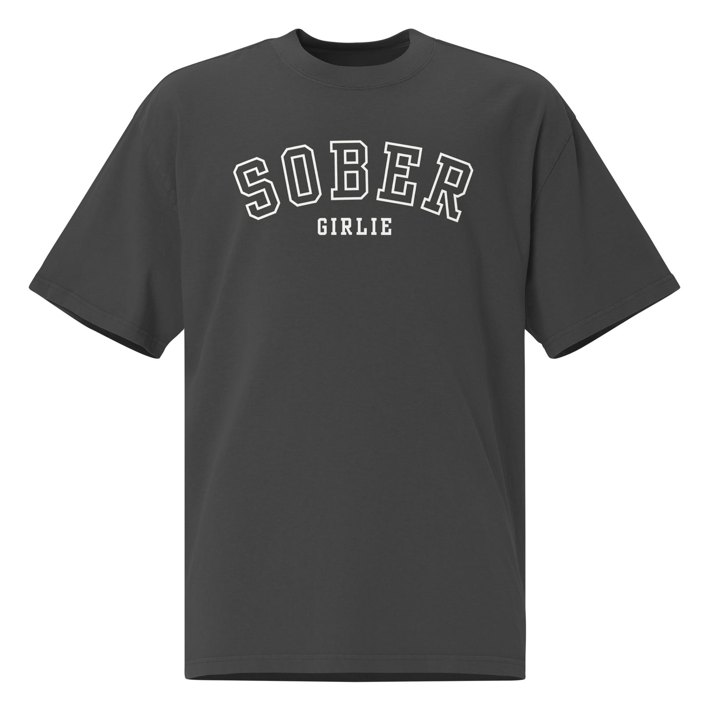 Sober Girlie Varsity Oversized Tee