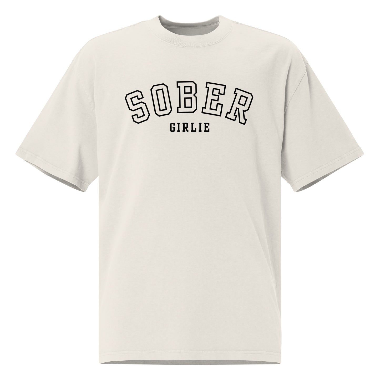 Sober Girlie Varsity Oversized Tee