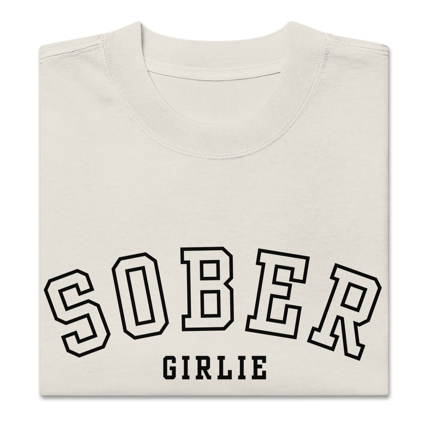 Sober Girlie Varsity Oversized Tee