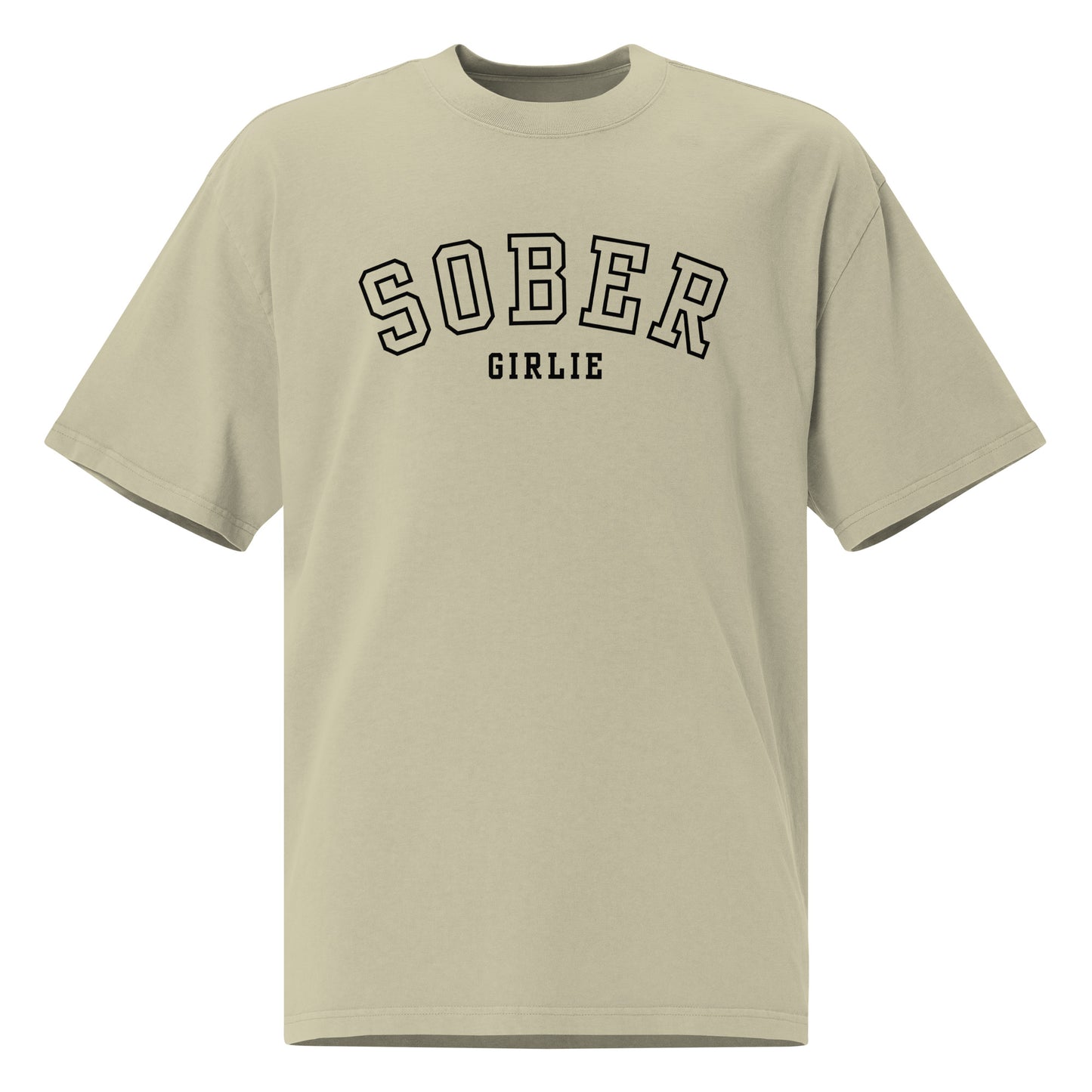 Sober Girlie Varsity Oversized Tee