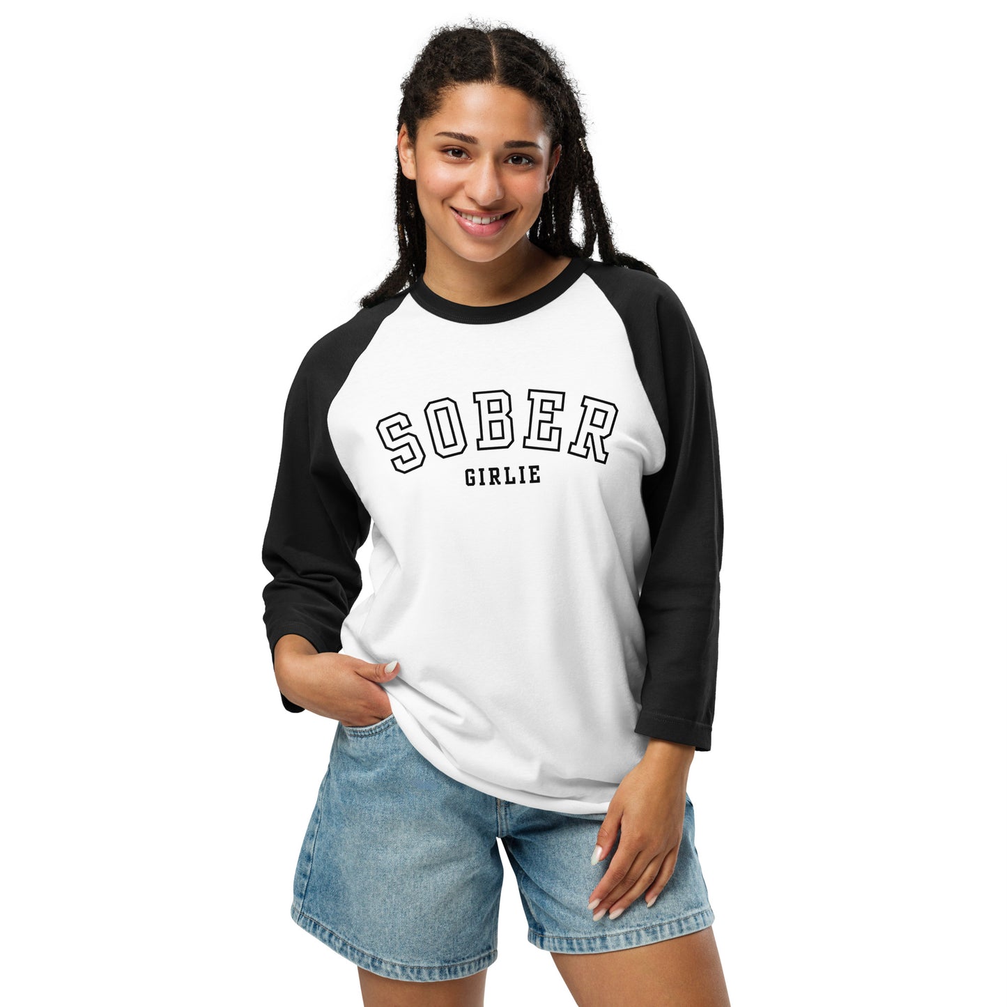 Sober Girlie Varsity Raglan Tee