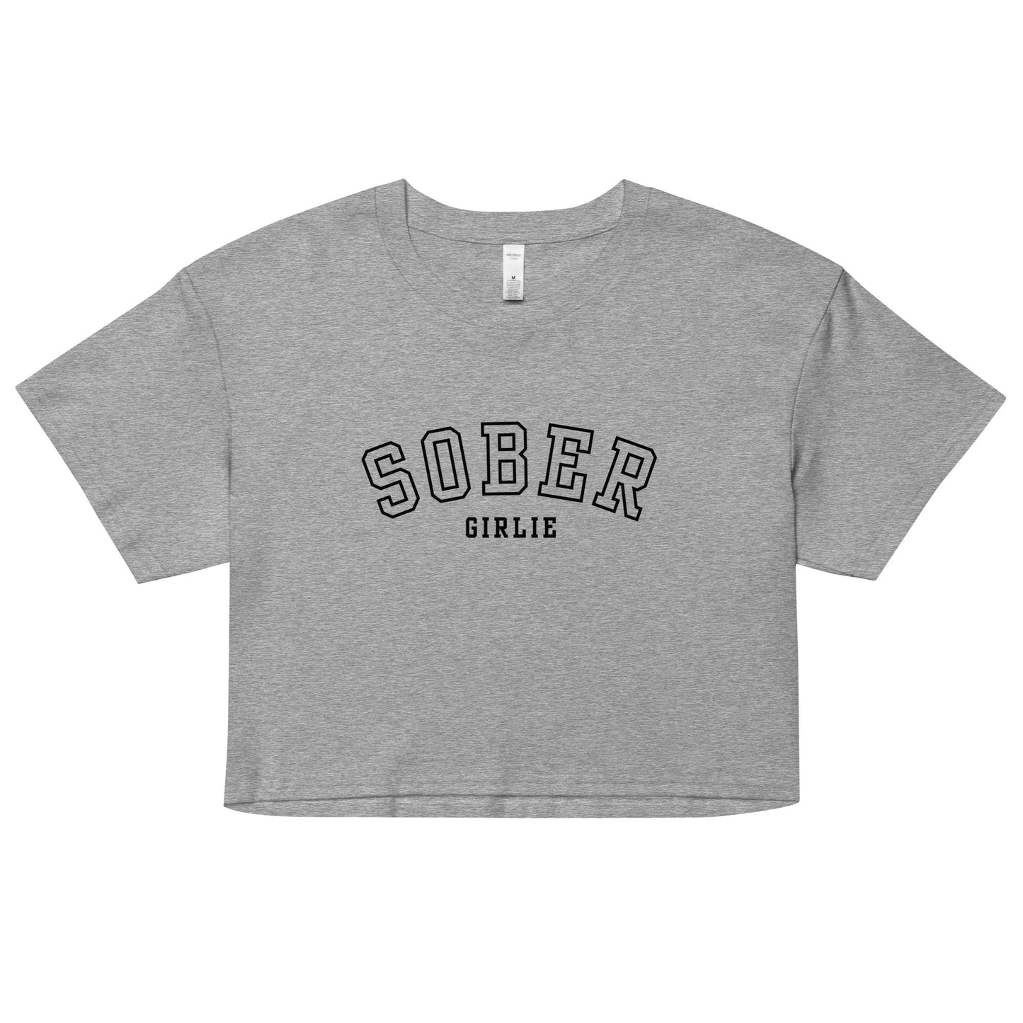 Sober Girlie Varsity Crop Top