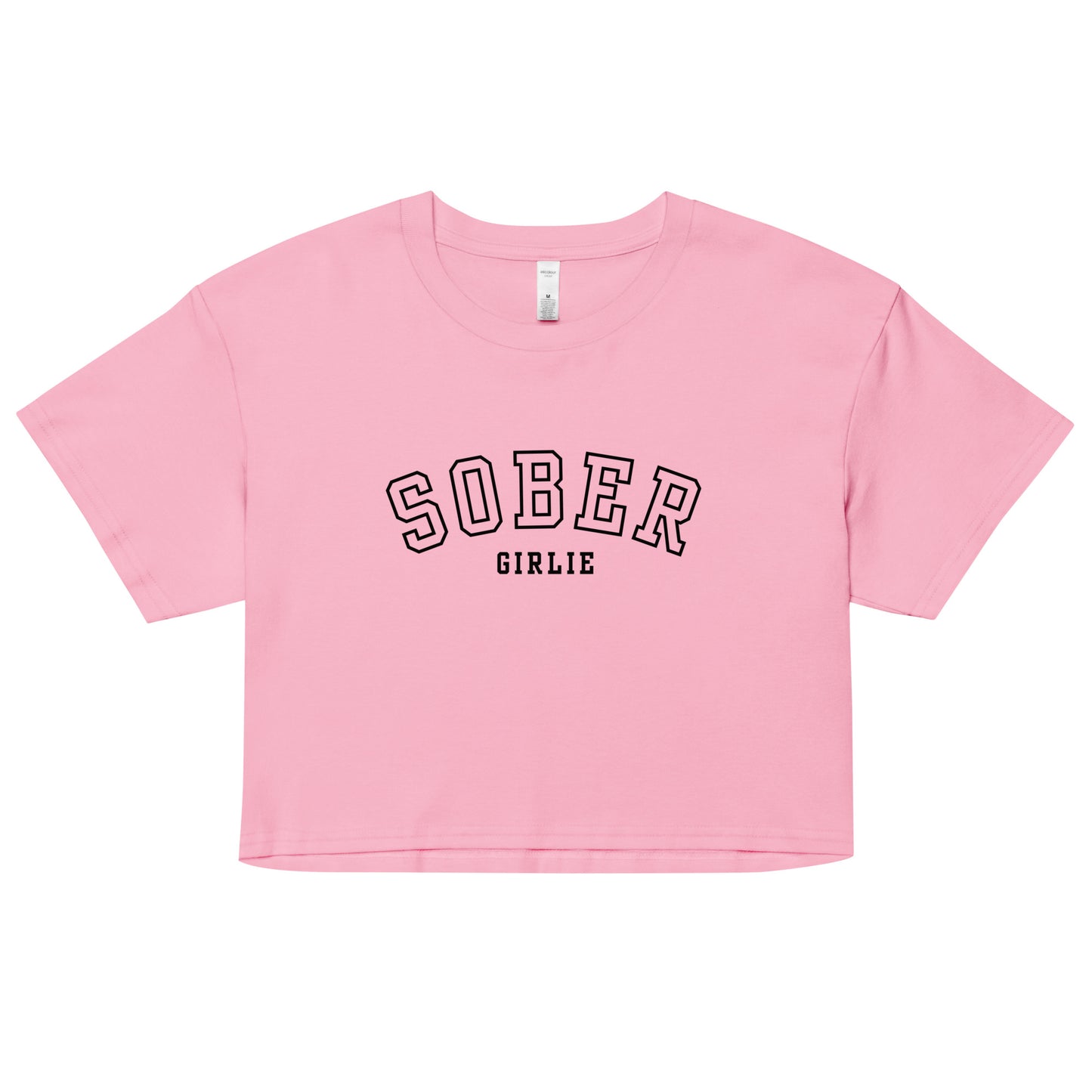 Sober Girlie Varsity Crop Top