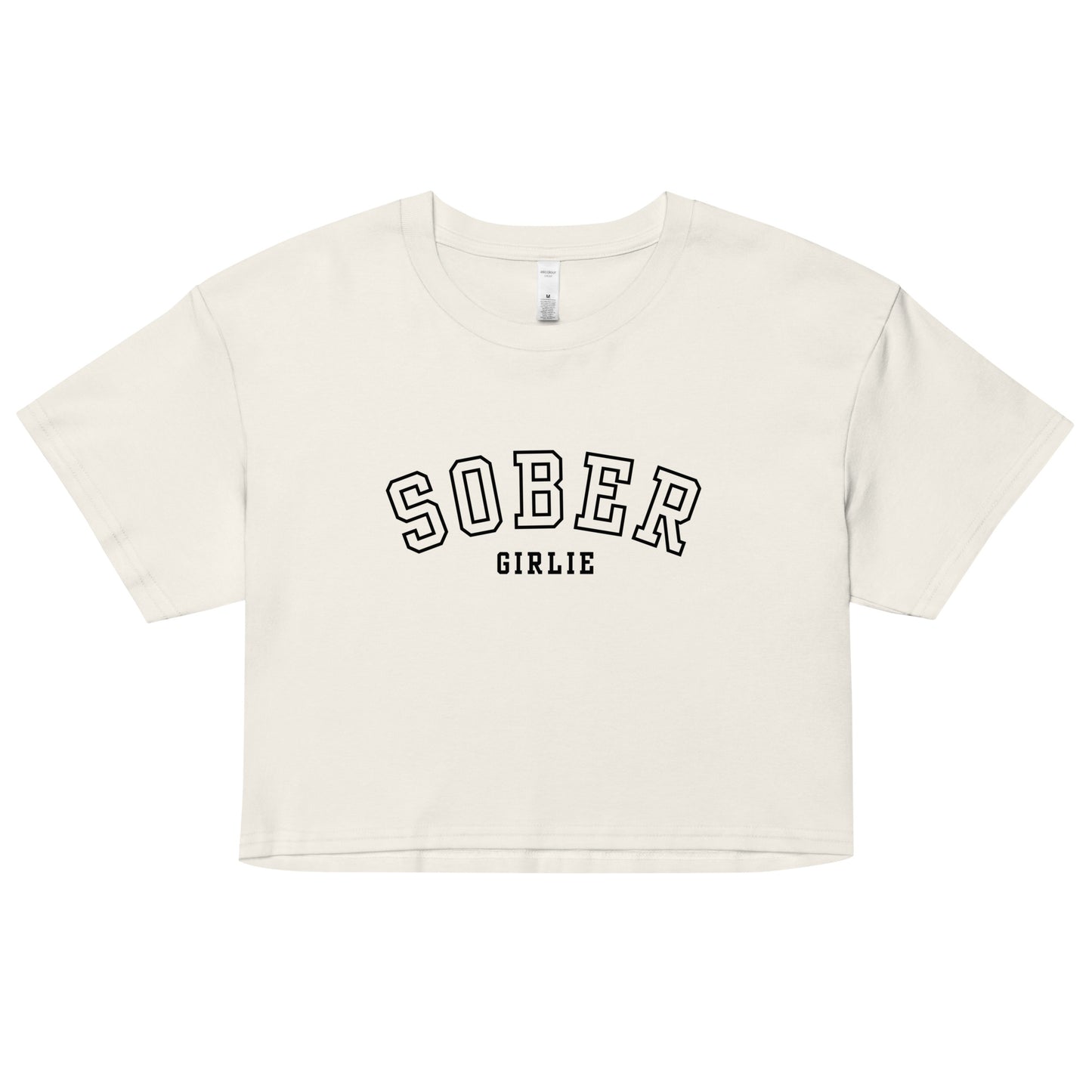 Sober Girlie Varsity Crop Top