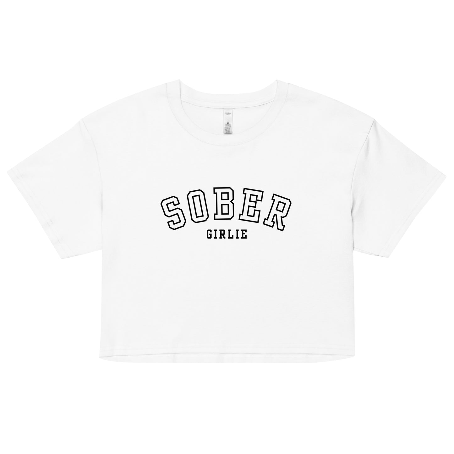 Sober Girlie Varsity Crop Top